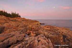 Moonrise over Acadia National Park